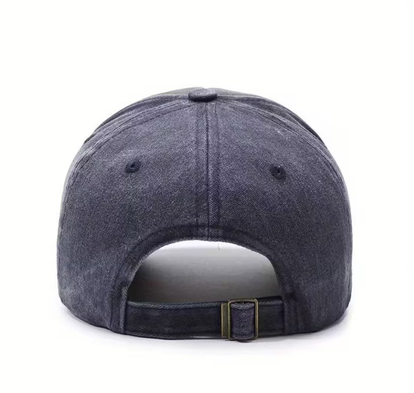 Vintage Washed Shark Embroidered Baseball Cap